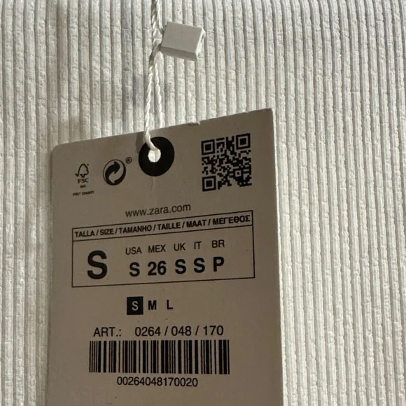 Zara Cream and Tan Dress with Front Pockets - Picture 2 of 4